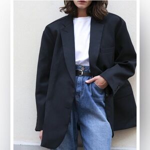 FRANKIE OVERSIZED BOYFRIEND BLAZER - BLACK